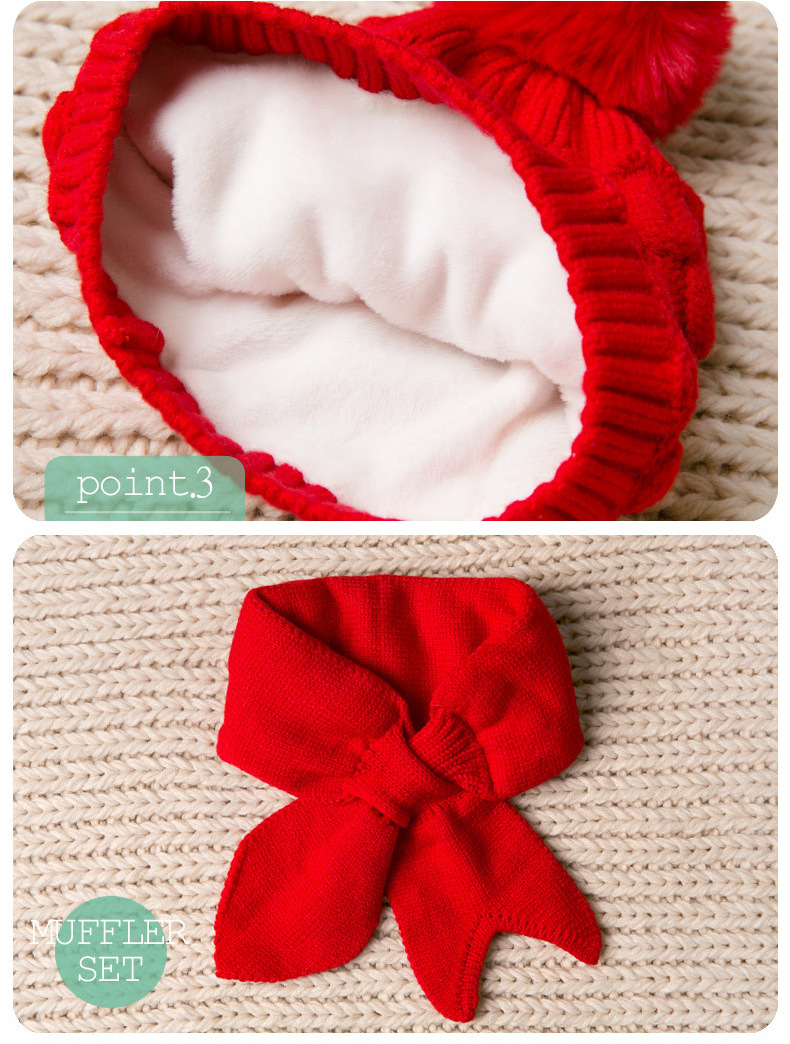Baby Scarf and Woolen Cap Set Image