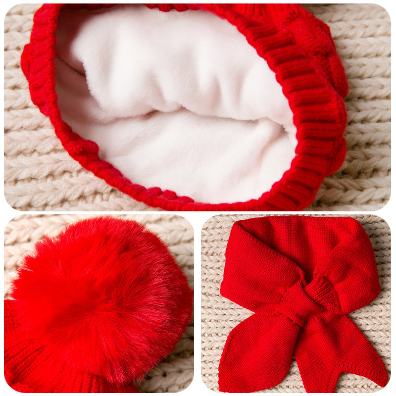 Baby Scarf and Woolen Cap Set Image