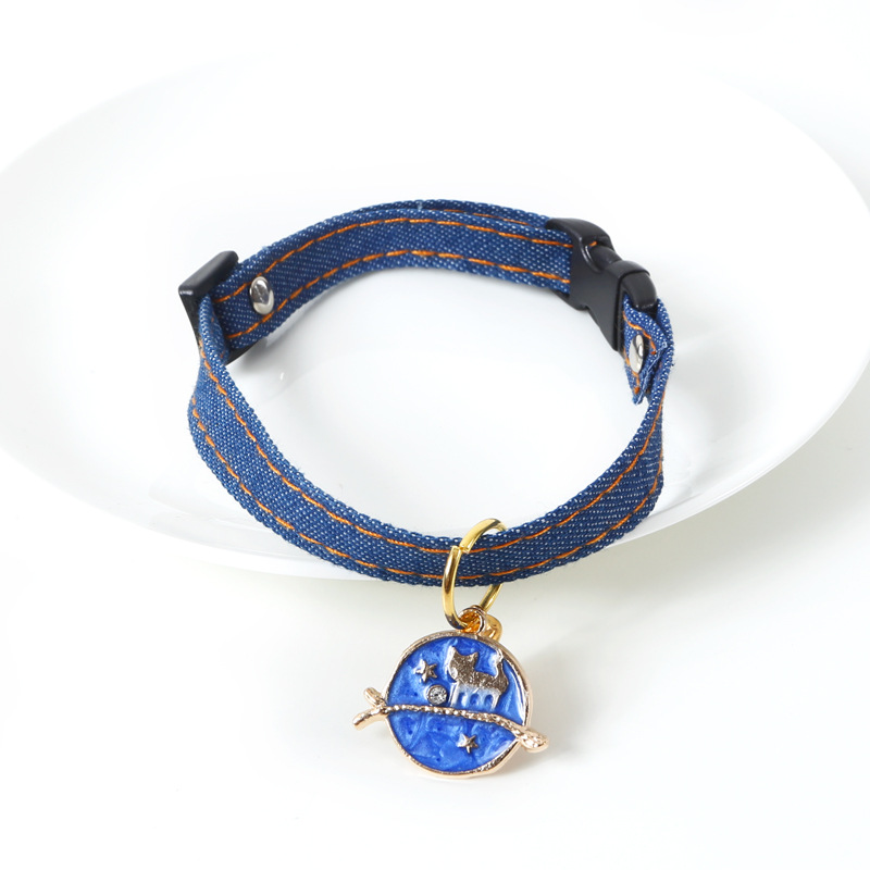 Different styles of denim collars