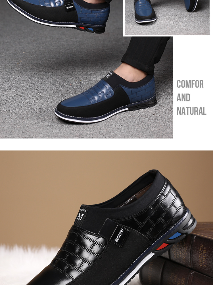 Men's Casual Leather Shoes Blue