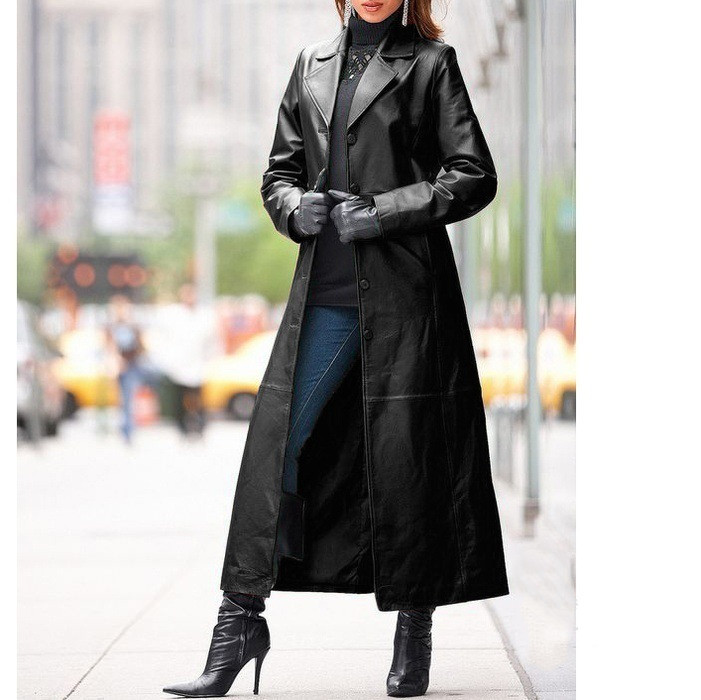 Elegant leather coat