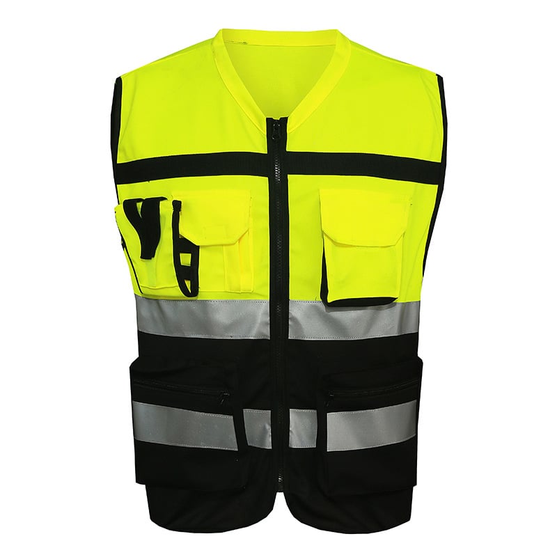 Reflective Traffic Commander Safety Suit Vest in Orange