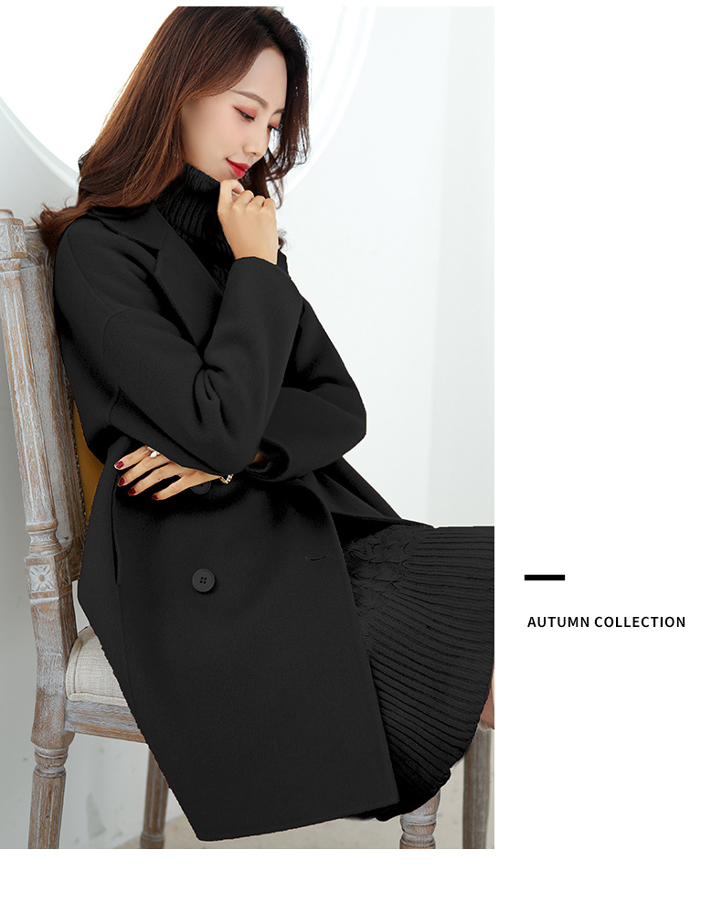 Double-breasted coat in Black