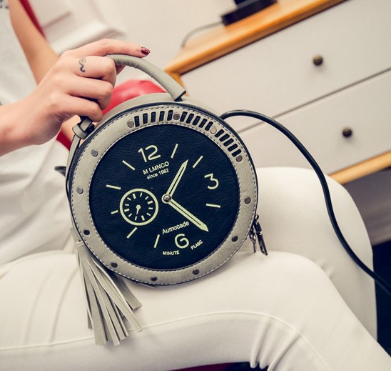Personalized Small Clock Bag - Compact Size