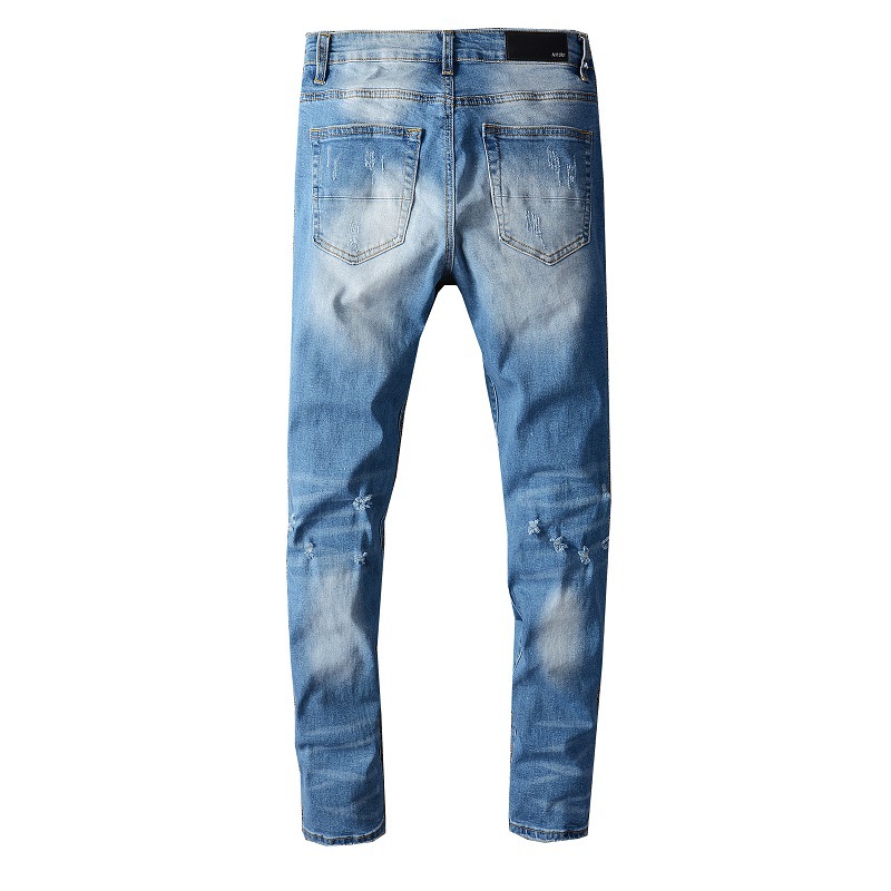 Men's Jeans with Colorful Patches