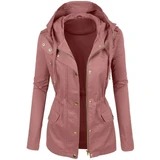 Khaki Biker Jacket in Action