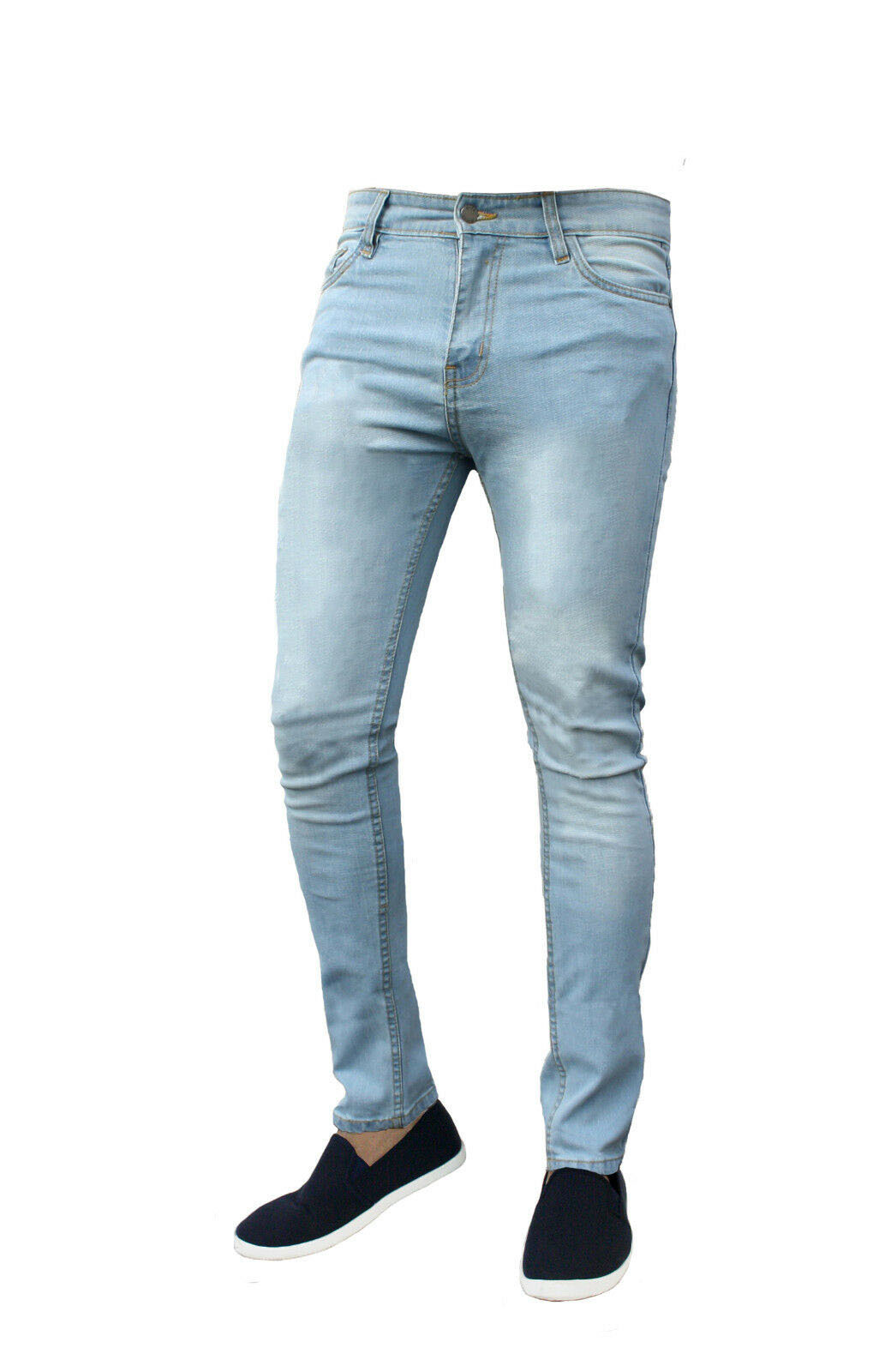 Different angles of Stretch Skinny Slim-Fit Jeans