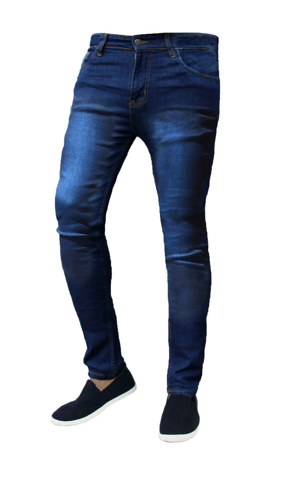 Stretch Skinny Slim-Fit Jeans in Light Blue