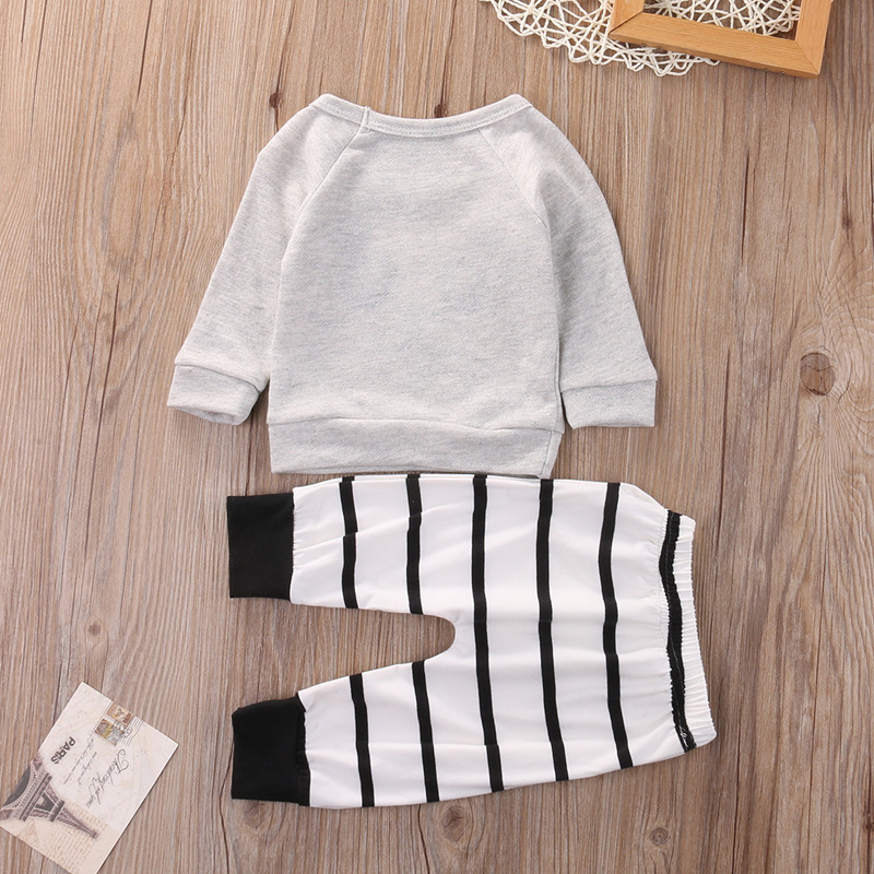 Boys Panda Striped Long Sleeve Suit - Image 1