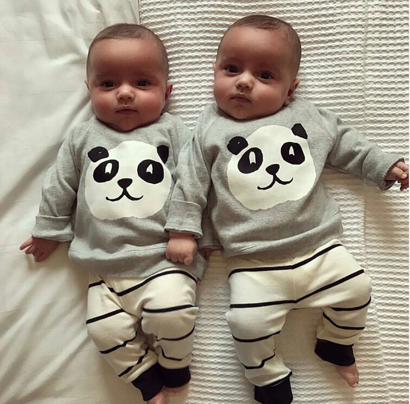 Boys Panda Striped Long Sleeve Suit - Image 2
