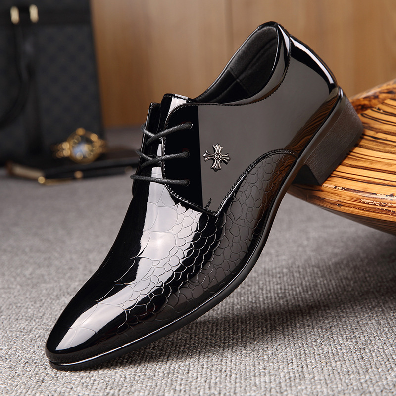 Shiny Lace-Up Single Shoes 5