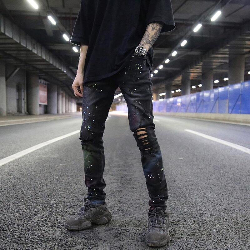 Graffiti jeans side view