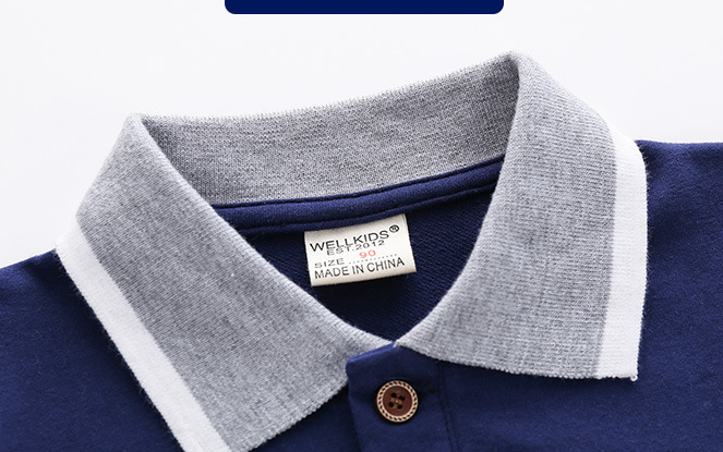 Boys Lapel Sweater with Cartoon Print