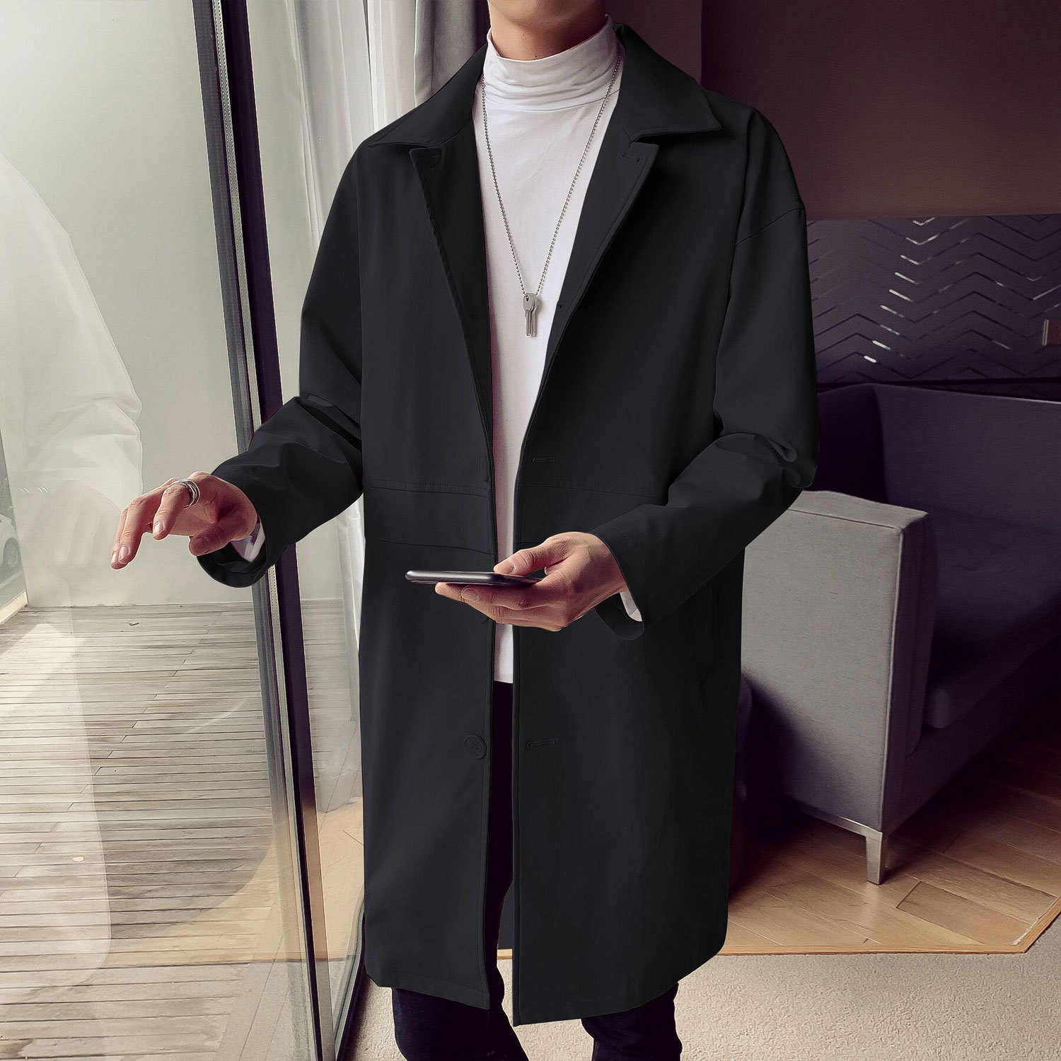 Casual look with windbreaker