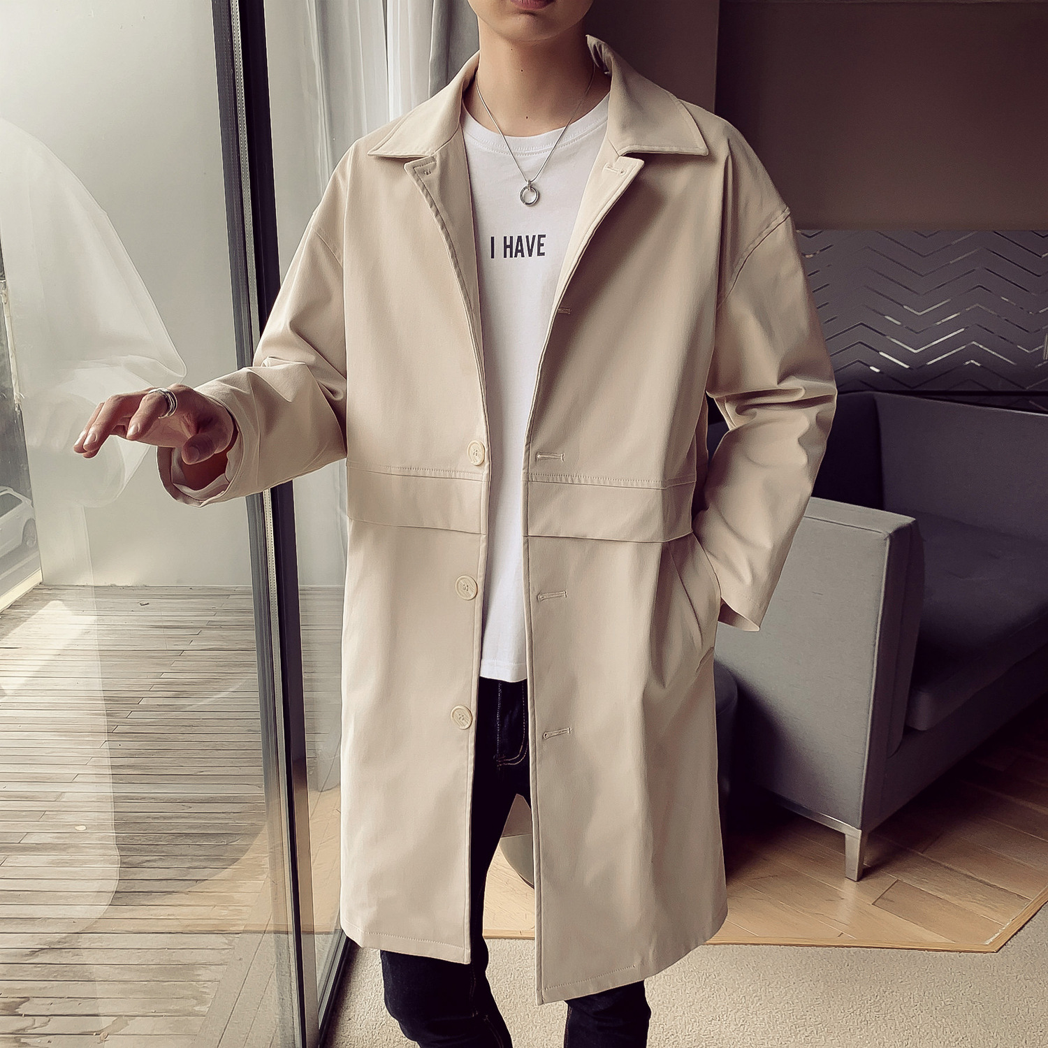 Casual outfit with windbreaker