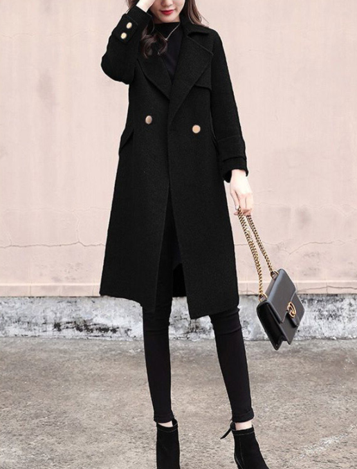Hepburn style woolen coat 4
