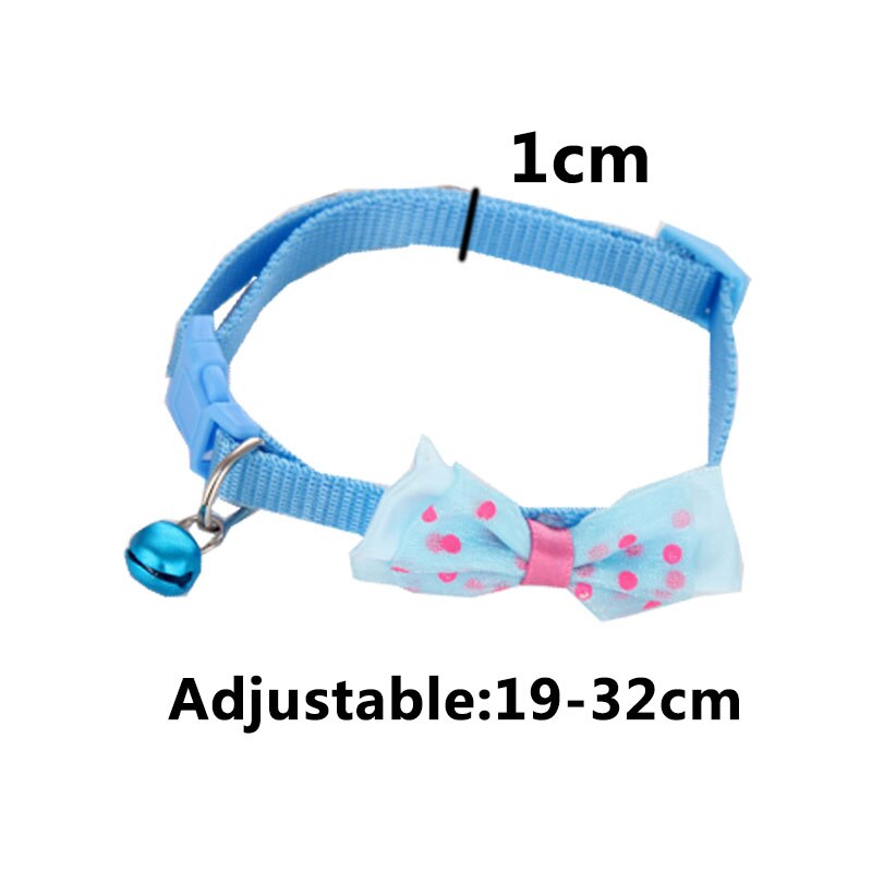 Adjustable Bowknot Cat Bell Collar - Design 1