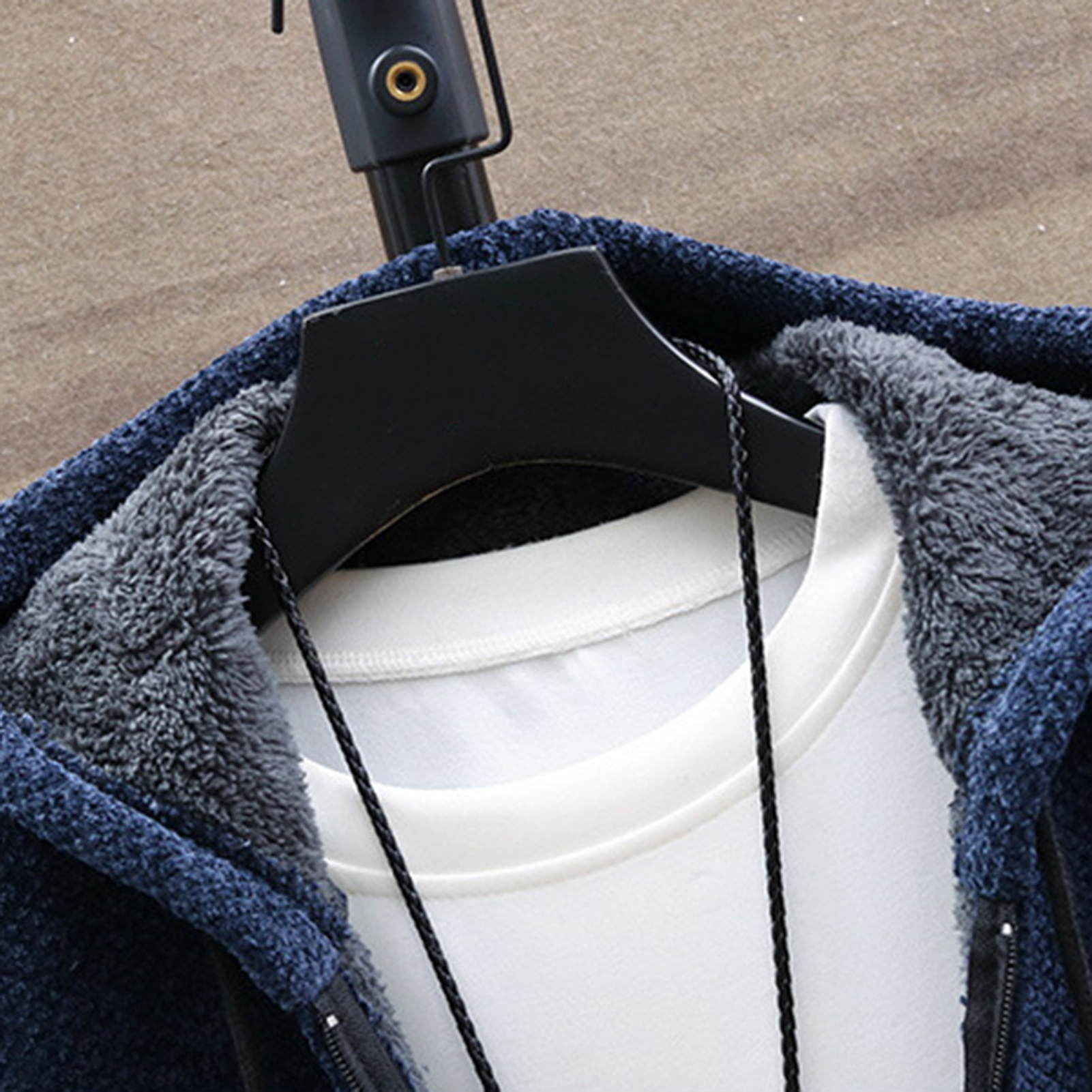 Plush Men's Sweater in black