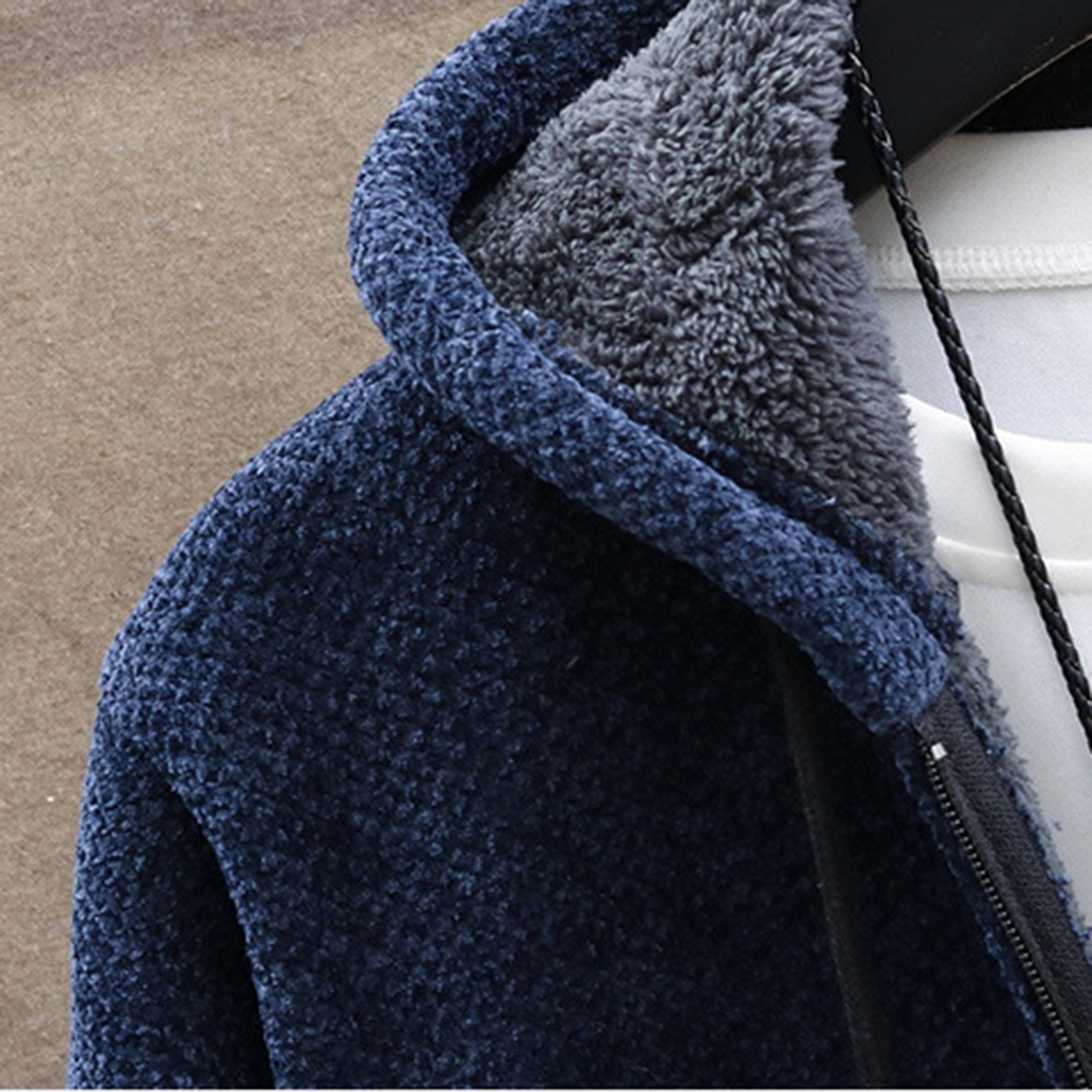 Plush Men's Sweater in dark gray