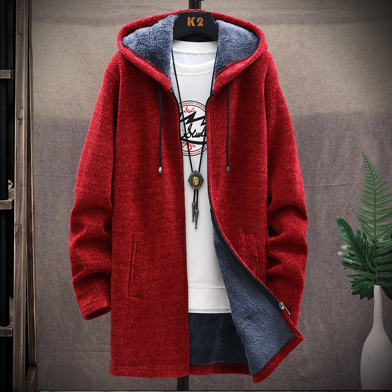 Plush Men's Sweater in red