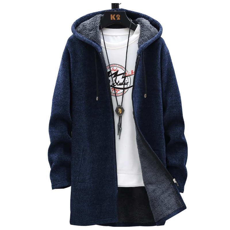 Plush Men's Sweater in dark gray