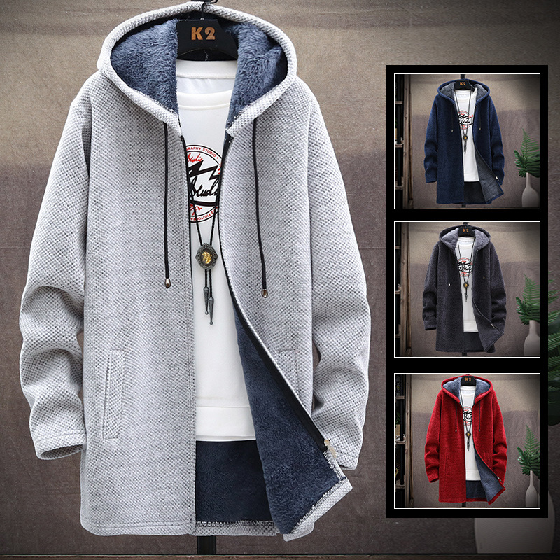 Plush Men's Sweater in light gray
