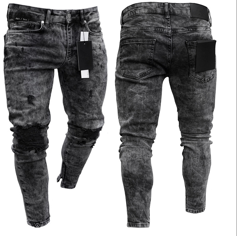 Acid Wash Black Jeans 6