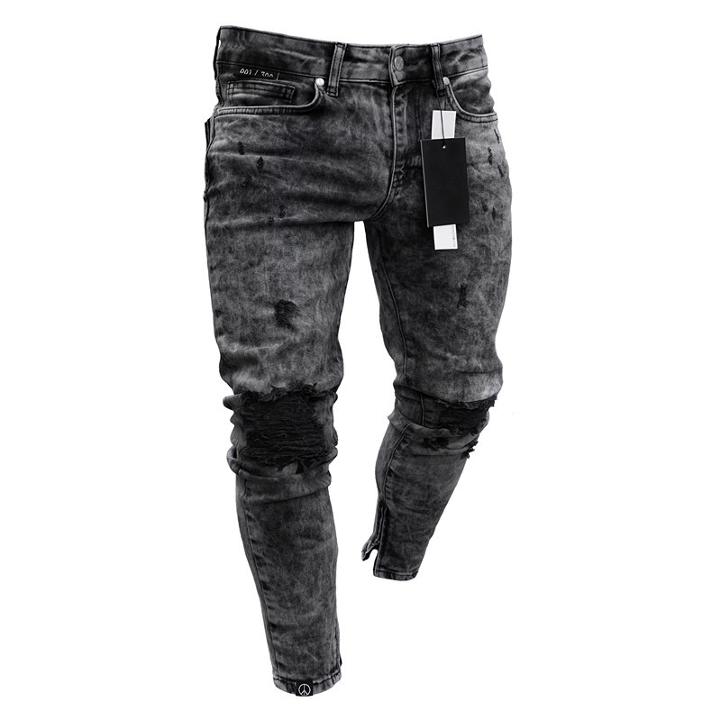 Acid Wash Black Jeans 4