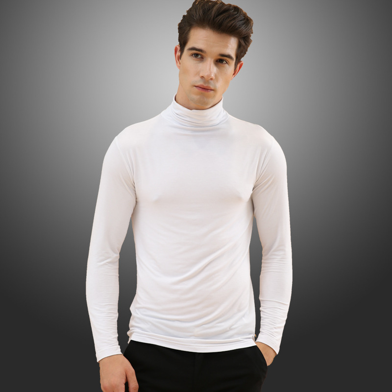 Men's High Neck Lapel Thermal Underwear Image 2
