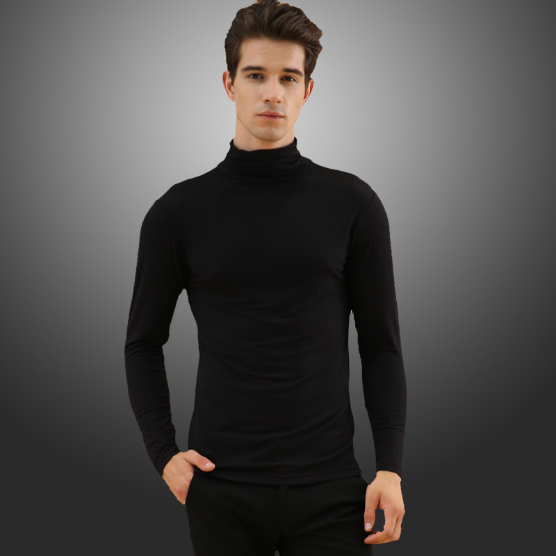 Men's High Neck Lapel Thermal Underwear Image 5