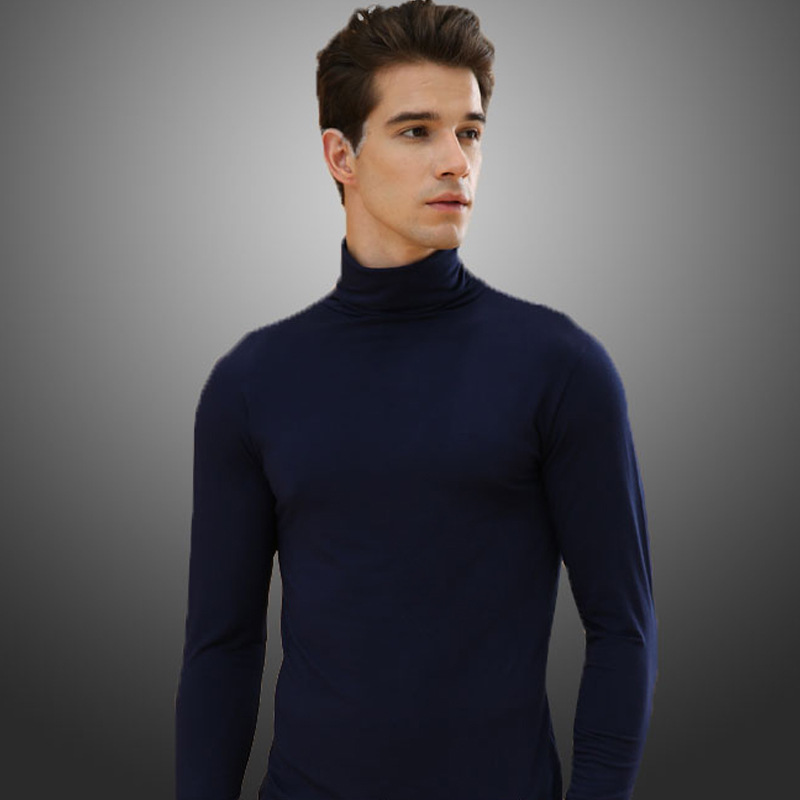 Men's High Neck Lapel Thermal Underwear Image 3