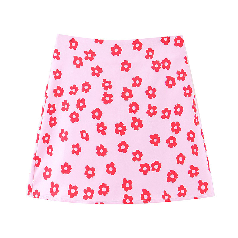 Satin Flowered Skirt Image 2