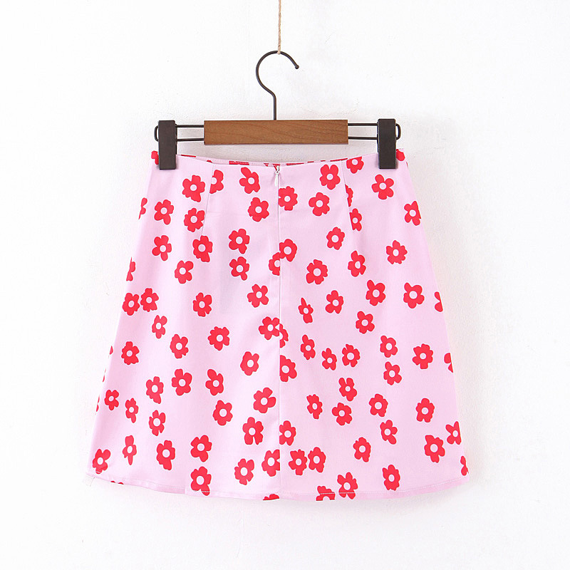 Satin Flowered Skirt Image 3