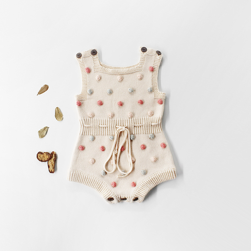 Handmade Wool Ball Baby Sweater - Image 2