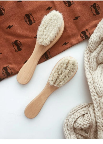 Baby Hairdressing Wood Comb Wool Bath Brush
