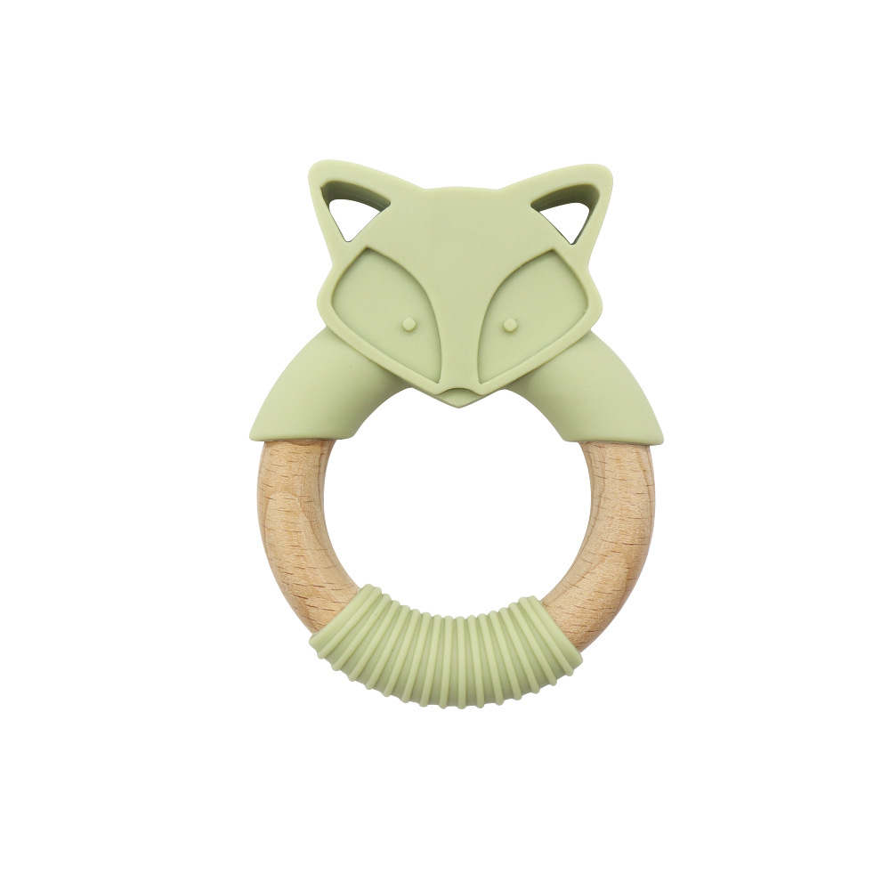 Wooden Fox Teether Safe for Babies