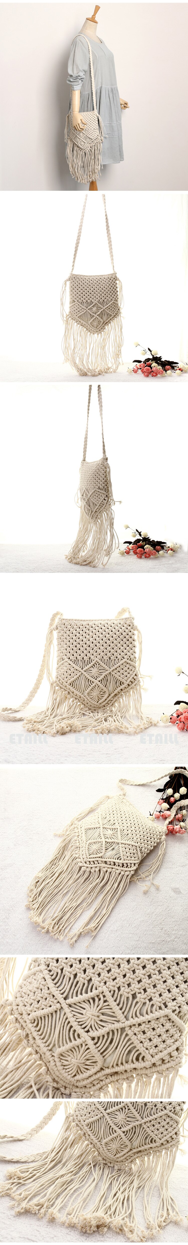 Beach Holiday Straw Bag in White