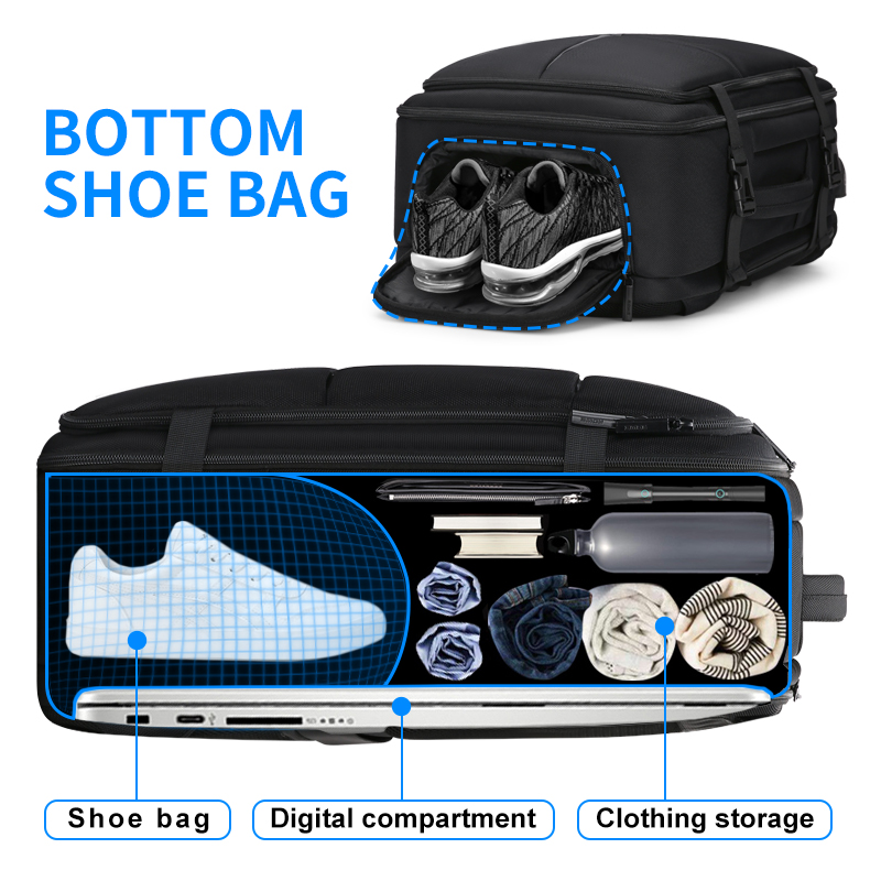 Backpack storage compartments