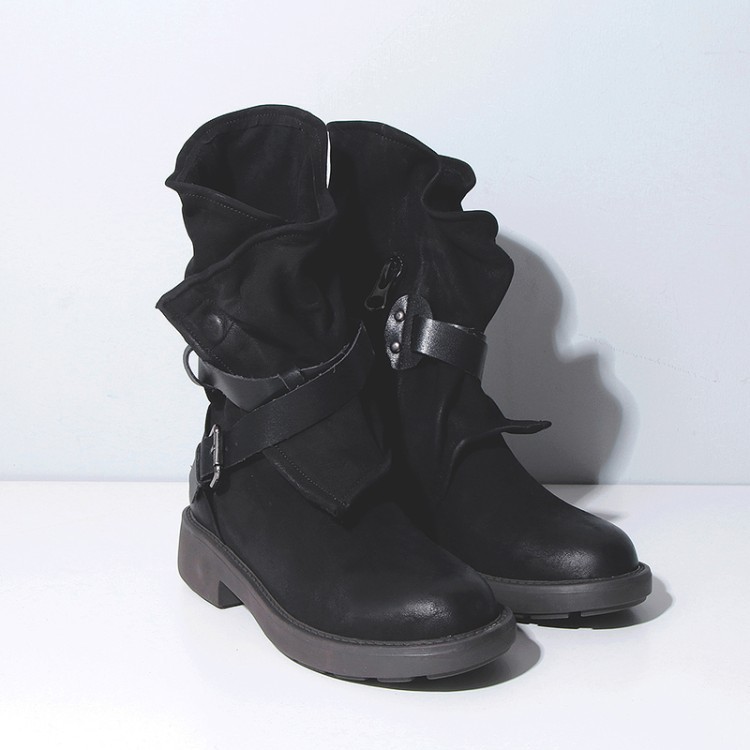 Round Toe Buckle with Square Heel Image 3